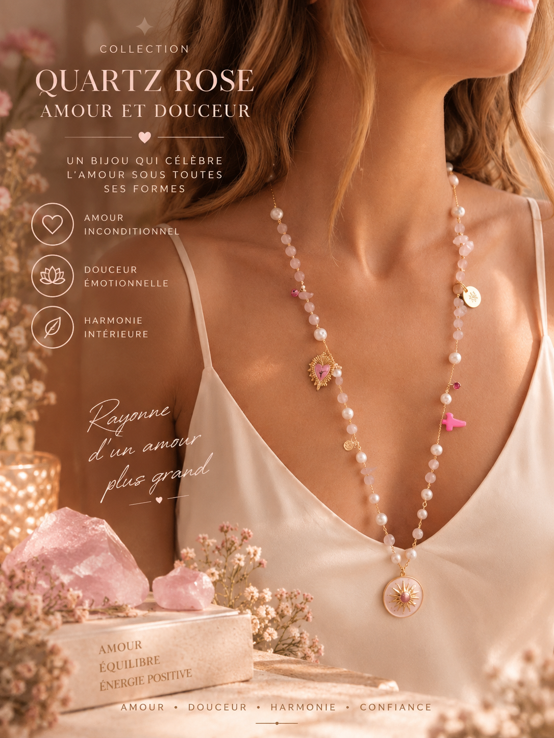 Collection Quartz Rose – Amour & Douceur