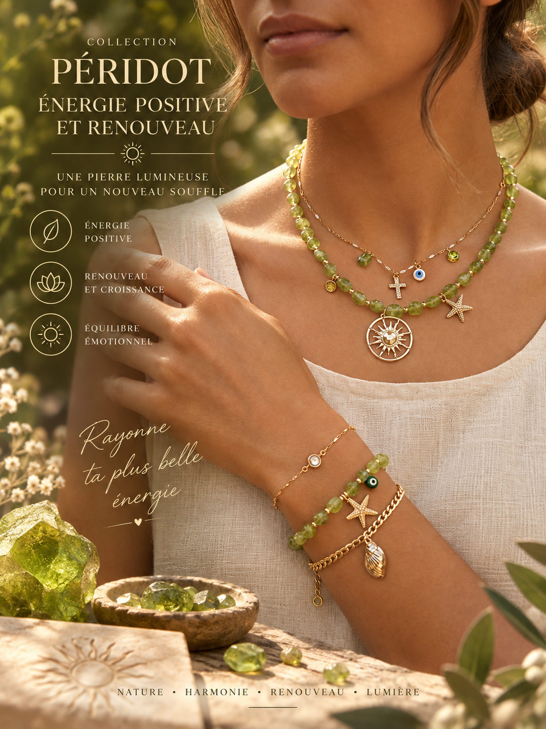 Nom de la collection :
Péridot – Énergie positive & Renouveau