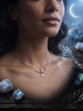 Collier Ras de Cou Soleil – Acier & Cristal de Roche