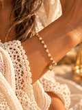 Bracelet NAÏA – Nacre naturelle & acier doré