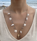 Collier coquillages naturels Océa – pendentif doré bohème